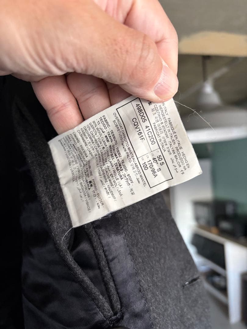 dunhill ダンヒル カシミア混 ピーコート 50 L グレー系