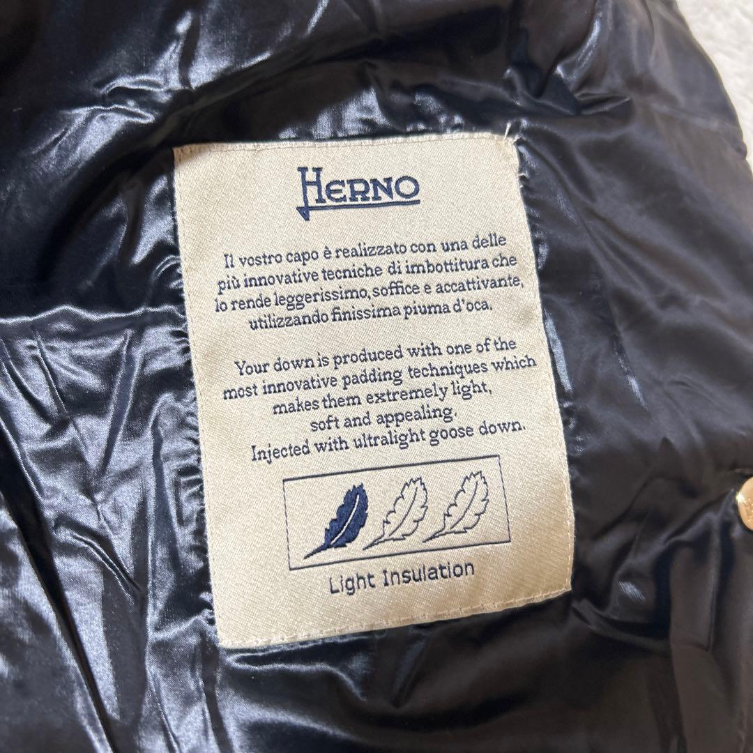 Herno ブラック ダウンベスト ショートスリーブ　サイズ40