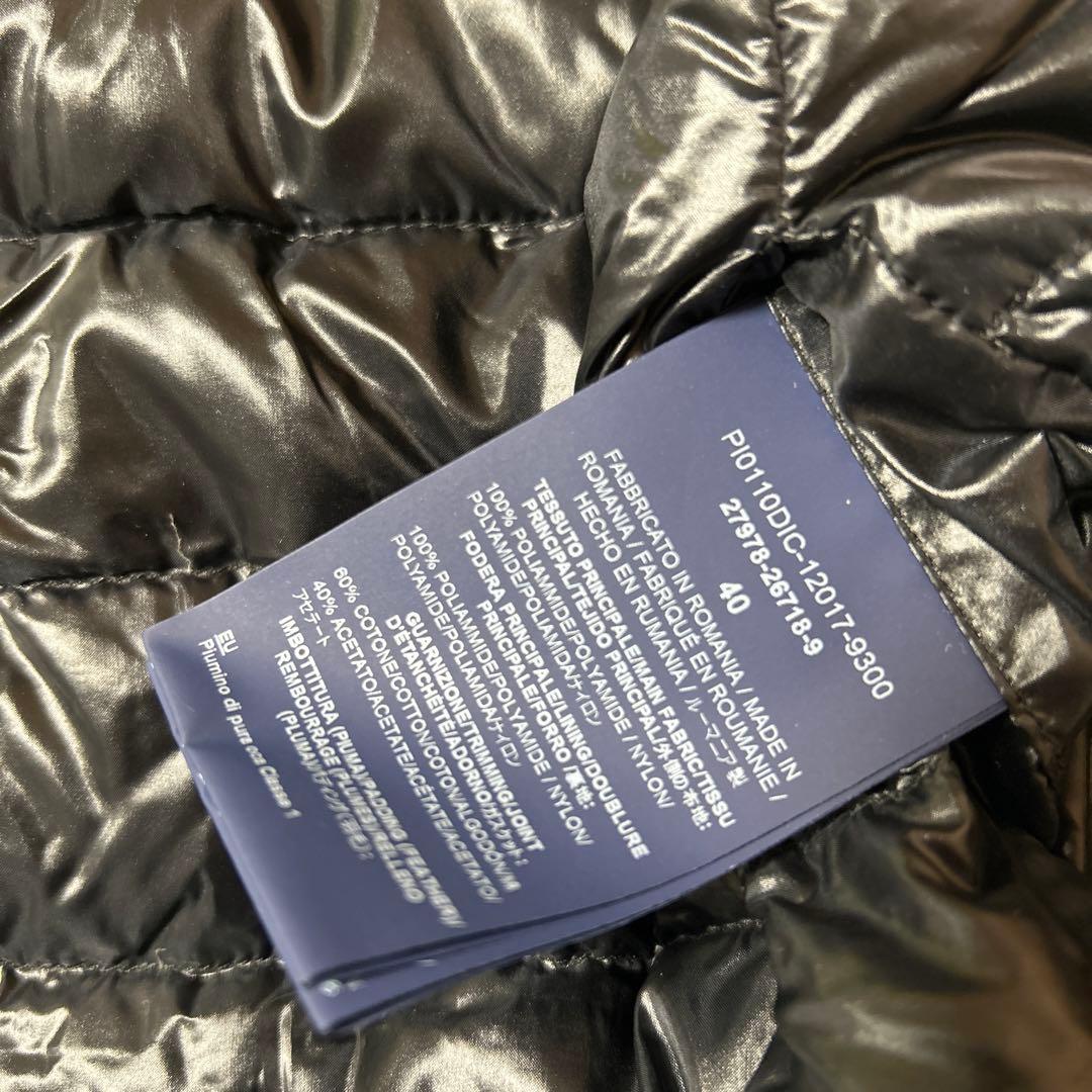 Herno ブラック ダウンベスト ショートスリーブ　サイズ40