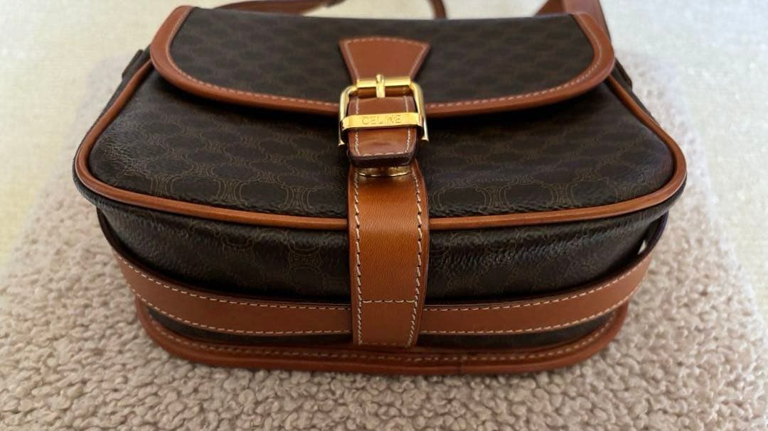 CELINE セリーヌ ビンテージ ショルダーバッグ マカダム柄