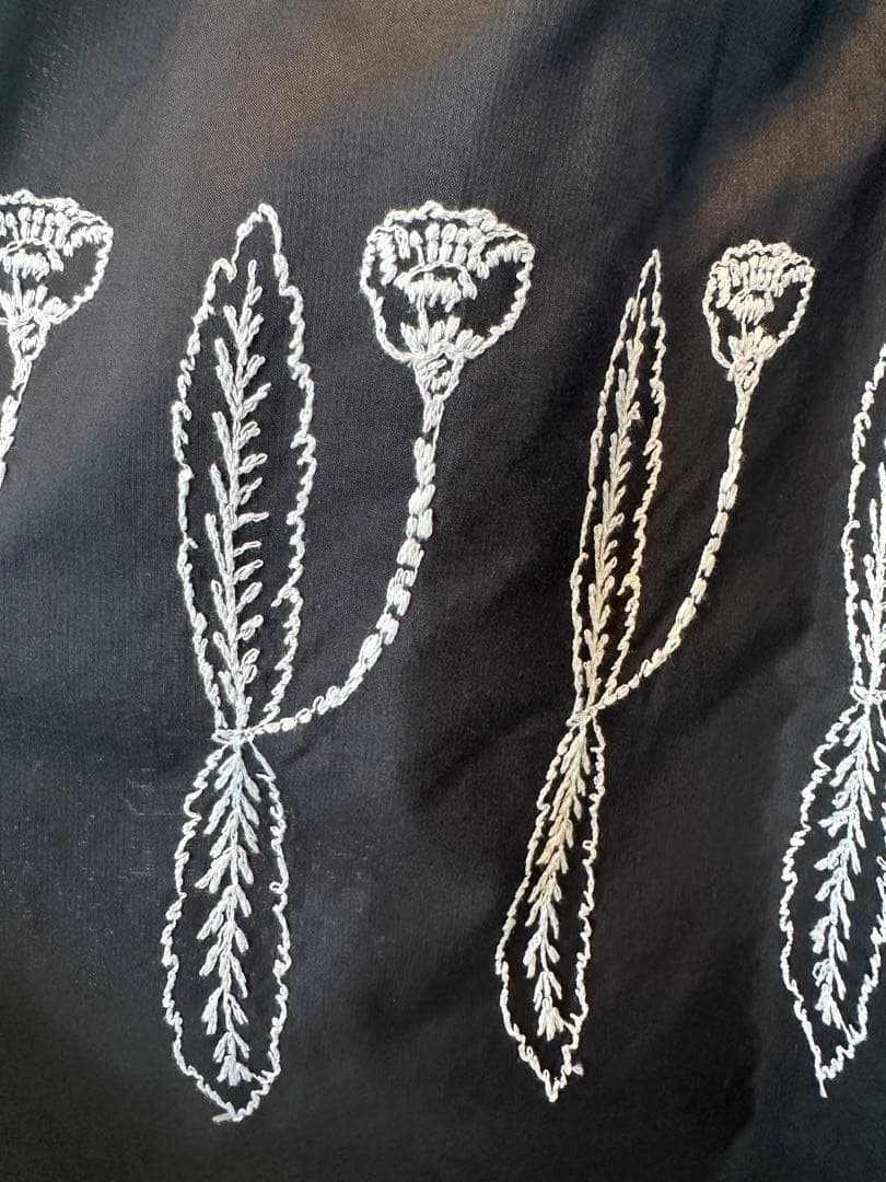 値下げ‼️　新品未使用品ミナペルホネン　シャツワンピース　40 ネイビー