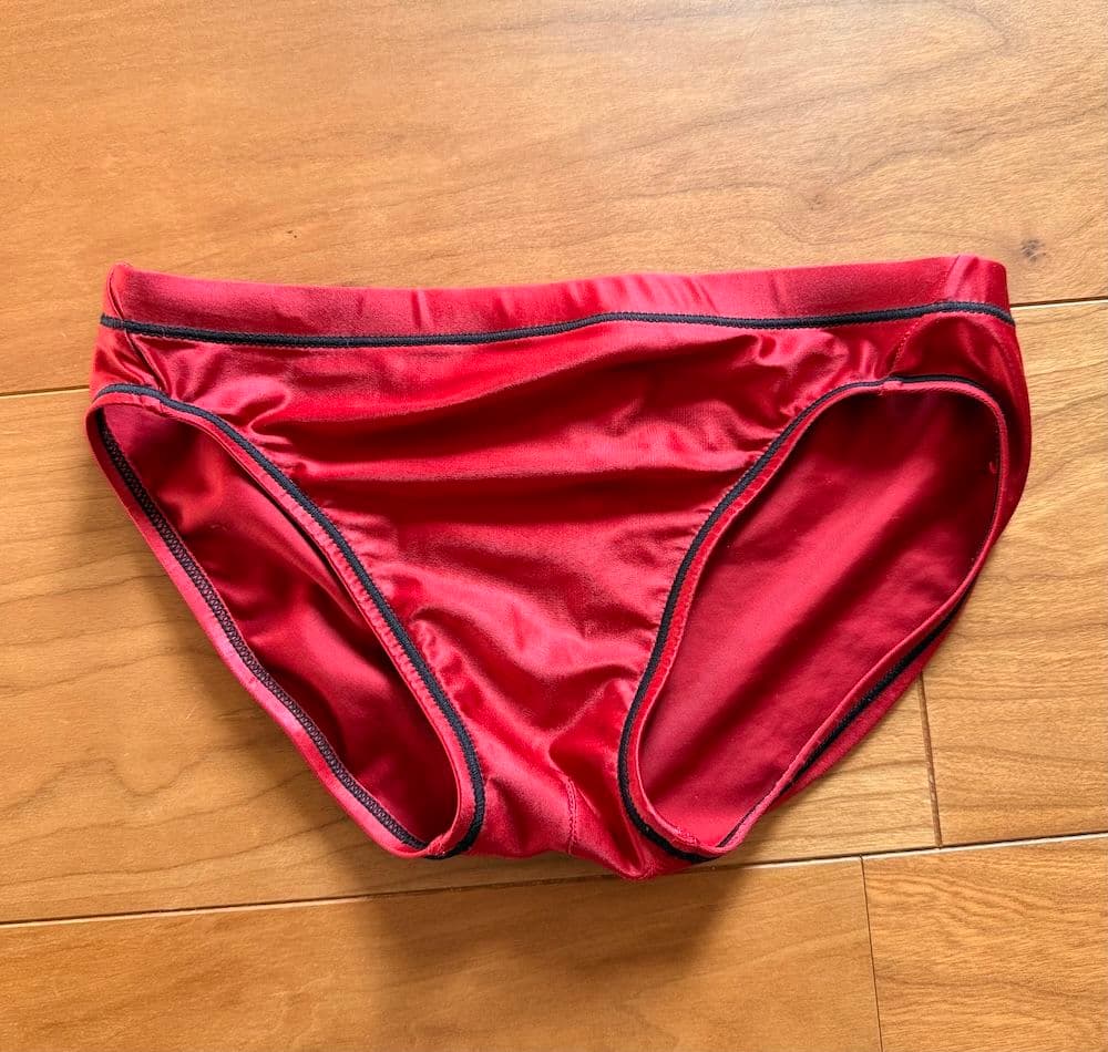 asics 初期スプラッシャーS 超光沢 レッド 140サイズ 競泳水着 競パン