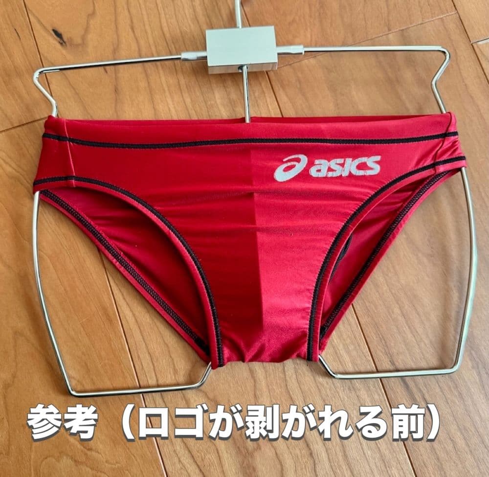 asics 初期スプラッシャーS 超光沢 レッド 140サイズ 競泳水着 競パン