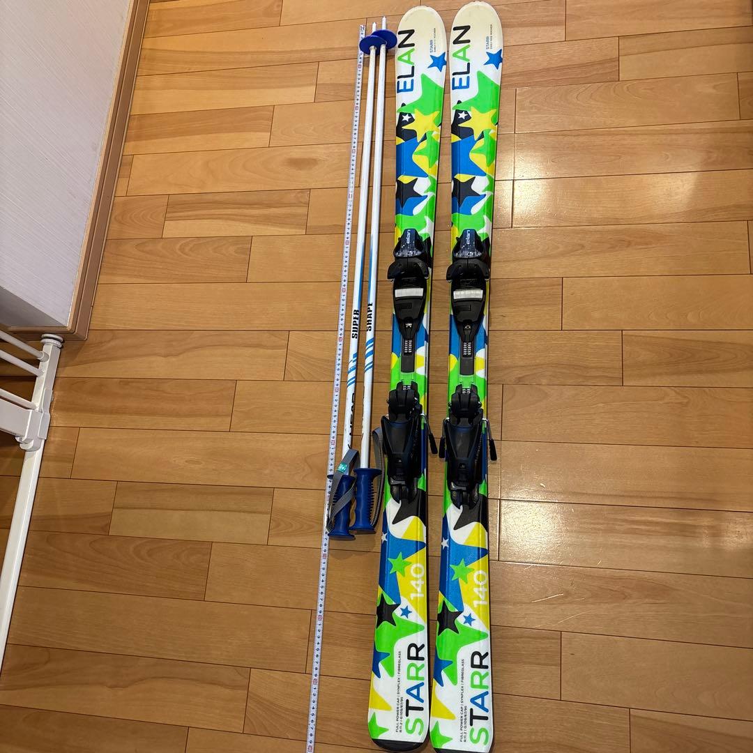 エランelan スキー板　140cm ストック付き