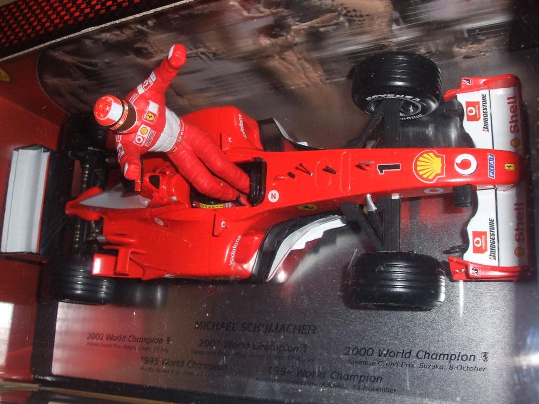 美品　ミハエル・シューマッハ　5年連続　WC　優勝記念　マテル　１／１８
