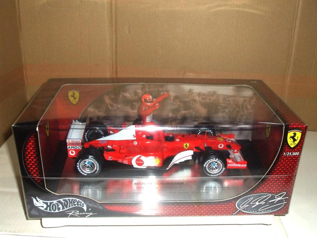 美品　ミハエル・シューマッハ　5年連続　WC　優勝記念　マテル　１／１８