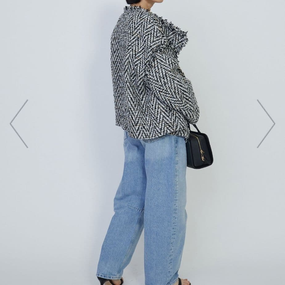 タグ付き 1erArrondissement ヘリンボーンショートブルゾン 38