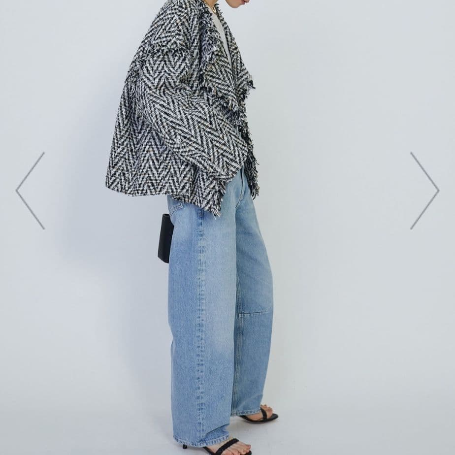 タグ付き 1erArrondissement ヘリンボーンショートブルゾン 38