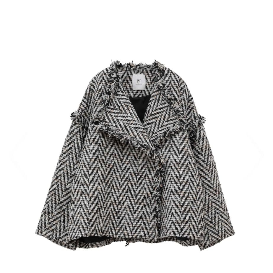タグ付き 1erArrondissement ヘリンボーンショートブルゾン 38