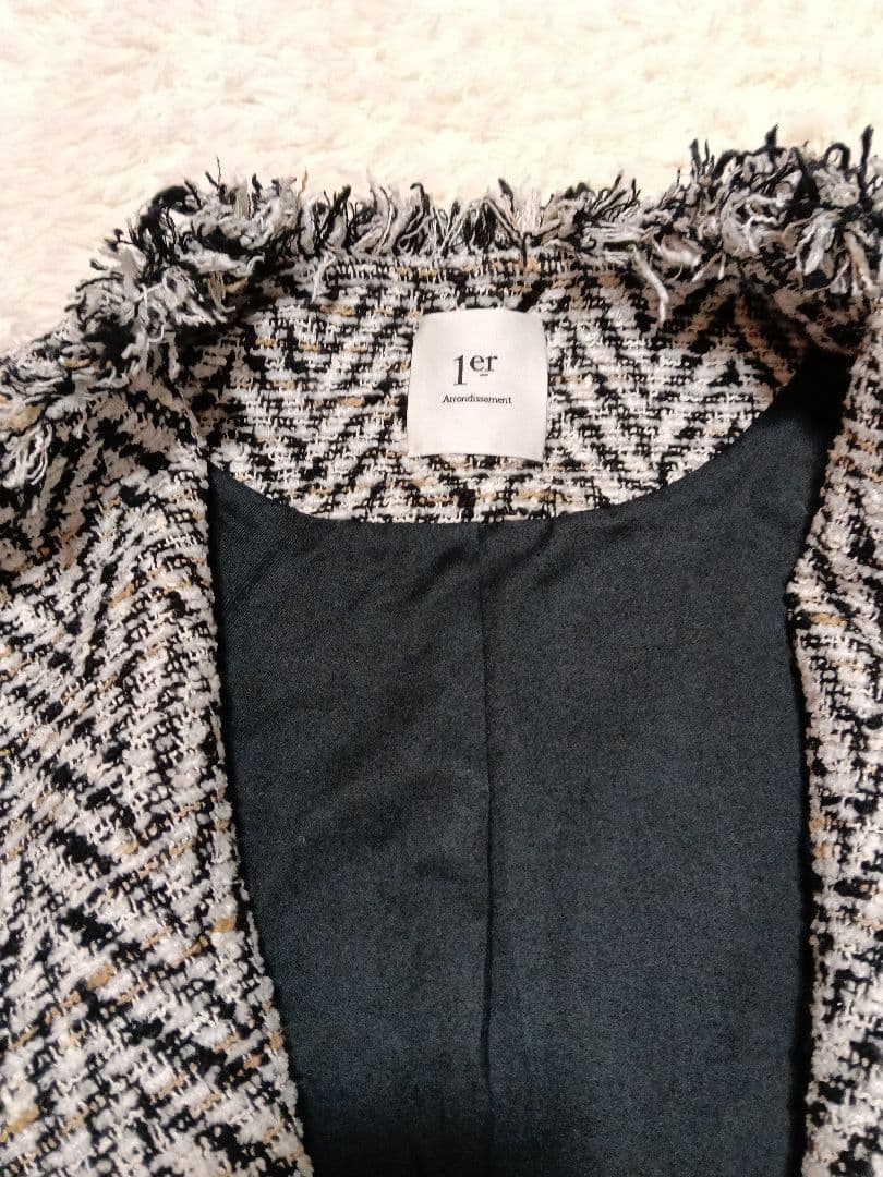 タグ付き 1erArrondissement ヘリンボーンショートブルゾン 38