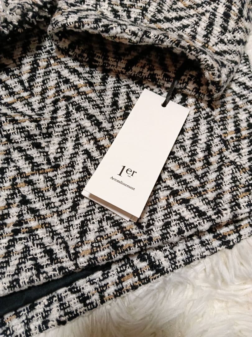 タグ付き 1erArrondissement ヘリンボーンショートブルゾン 38