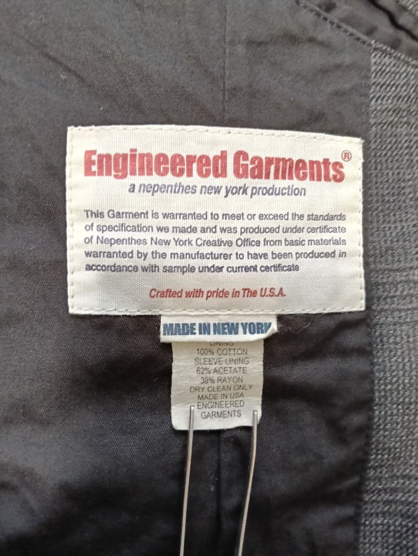 Engineered garments アンドーバーJK グレンチェック S