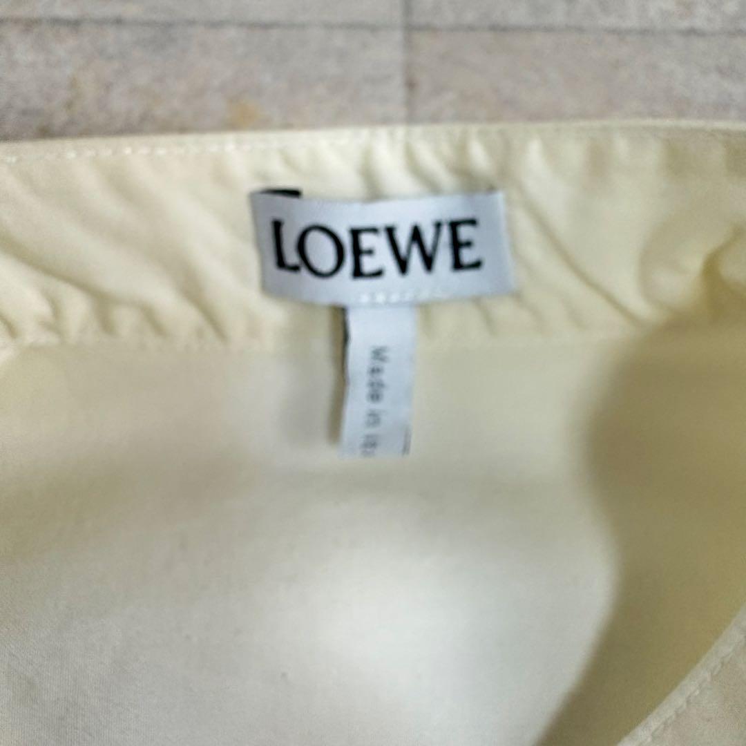 現行タグ✨ロエベ アシンメトリー 変形バンドカラーシャツワンピース 34