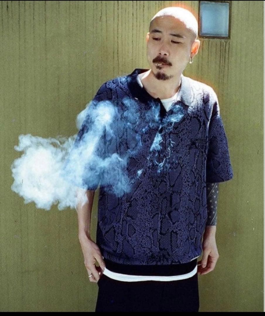 レア！wackomaria パイソン柄　ポロシャツ　2024SS M