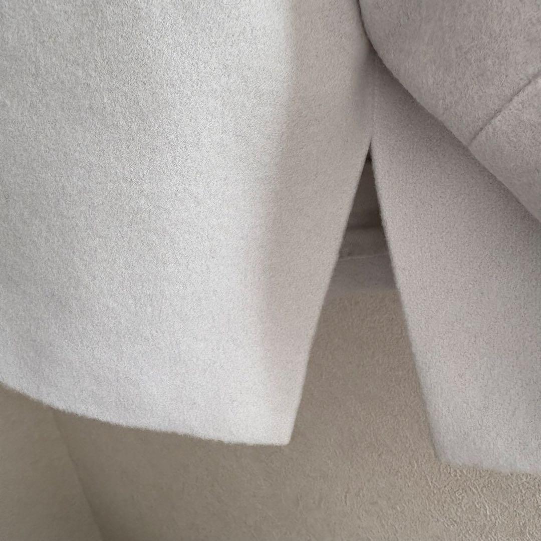 アドーア　ウール　ビーバー　ショート　コート　ノーカラー