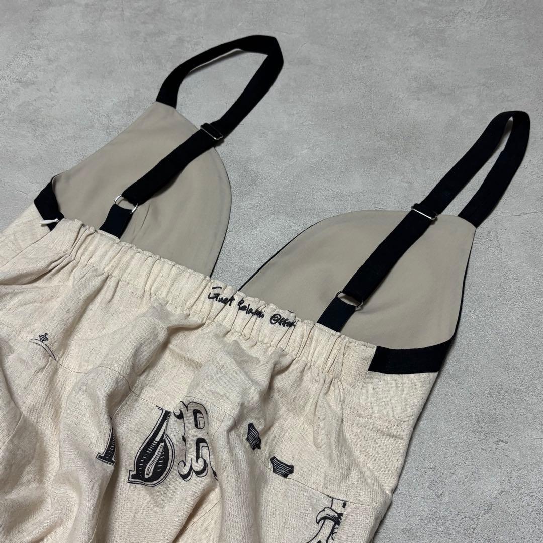 Thomas Magpie C/Linen PRINT overall 美品