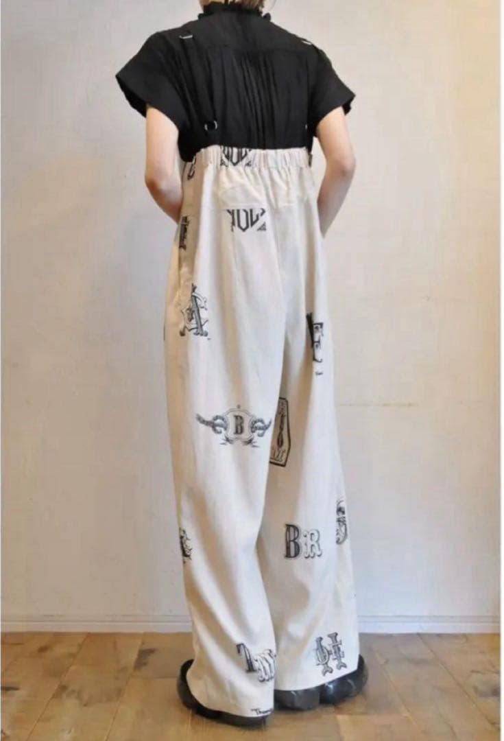 Thomas Magpie C/Linen PRINT overall 美品
