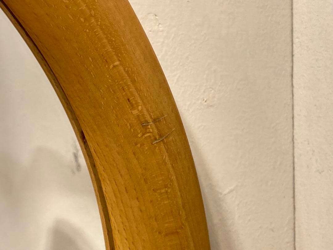 秋田木工 柳宗理 ウォールミラー 丸型 壁掛け 鏡 ナチュラルフレーム