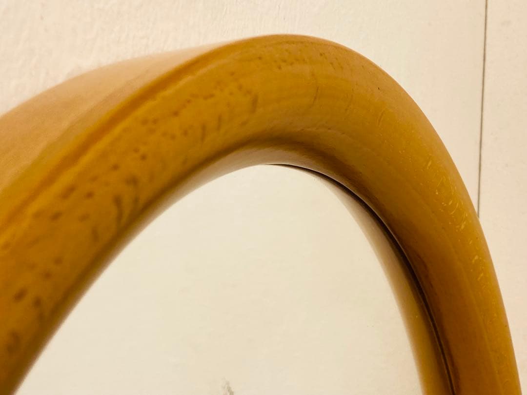 秋田木工 柳宗理 ウォールミラー 丸型 壁掛け 鏡 ナチュラルフレーム