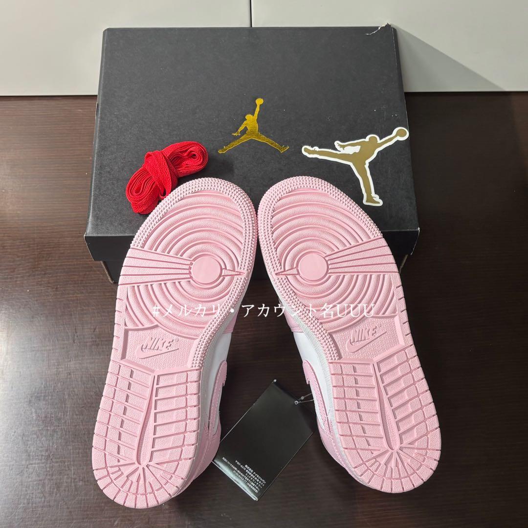 【新品23.5cm】NIKE エアジョーダン１MID GS ピンク/レッド