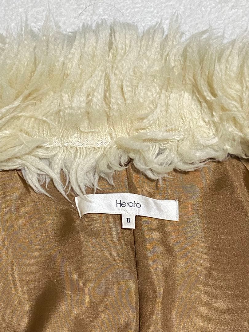 HERATO／へルト　井川遥　パディングロングコート　ファー付き