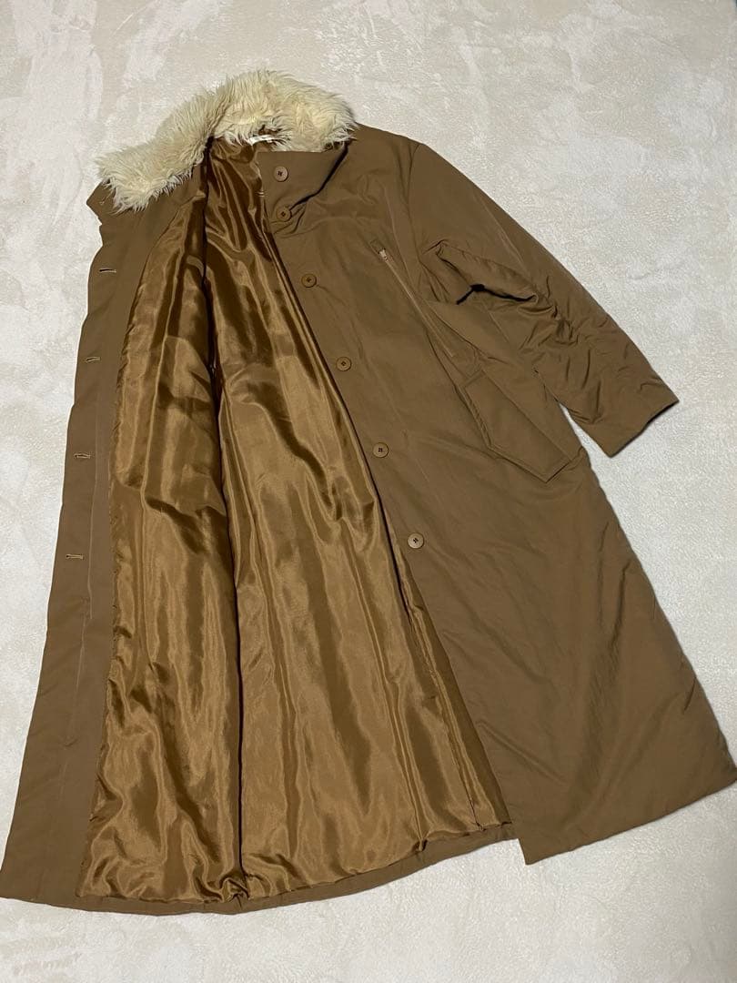 HERATO／へルト　井川遥　パディングロングコート　ファー付き