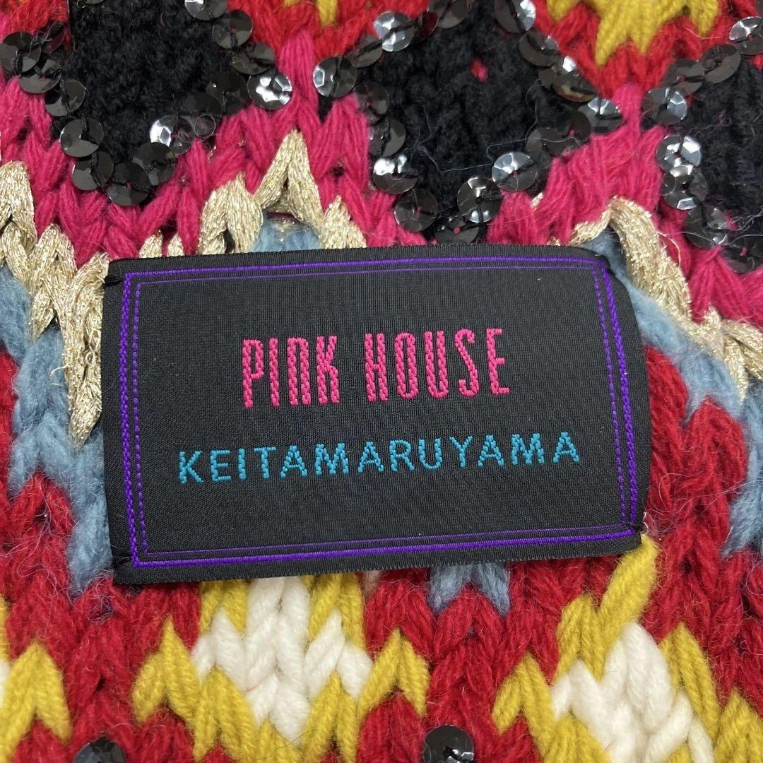 ピンクハウス×KEITA MARUYAMAコラボ 黒 ハンドニット マフラー