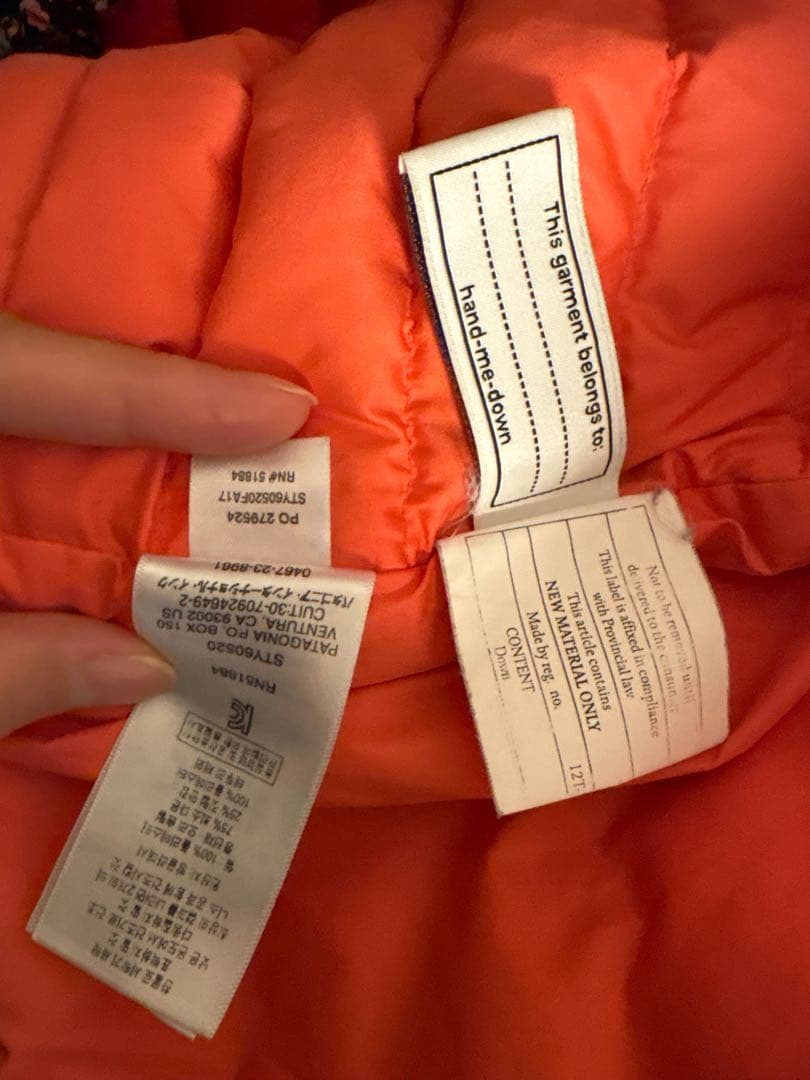 patagonia パタゴニア ベビー・ダウン（ダウンジャケット）2Ｔ