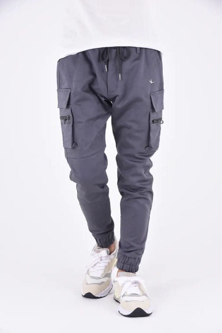 1PIU1UGUALE3 RELAXスリムシルエット カーゴパンツ グレー S