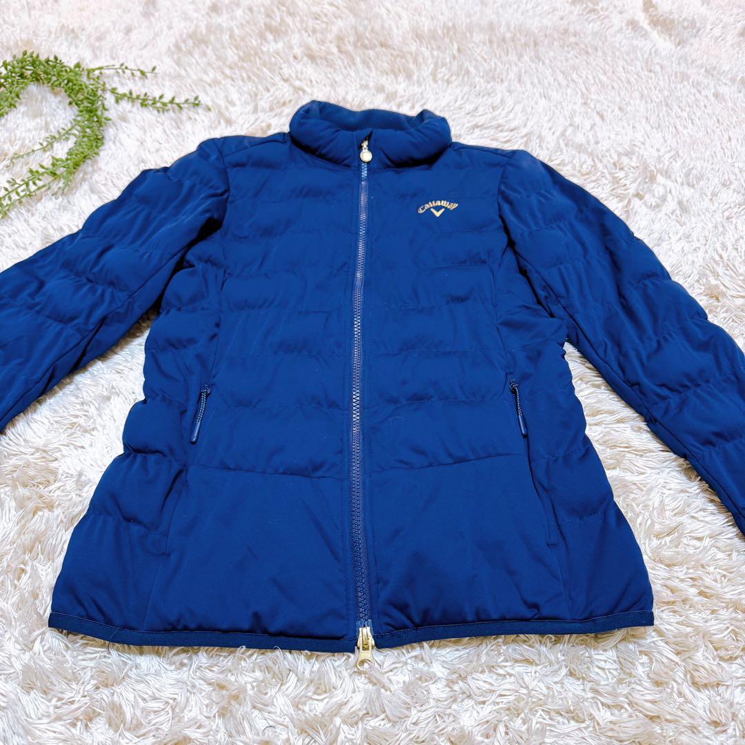 最終価格！【美品】キャロウェイ　中綿　ダウンジャケット　ネイビー　レディース　L