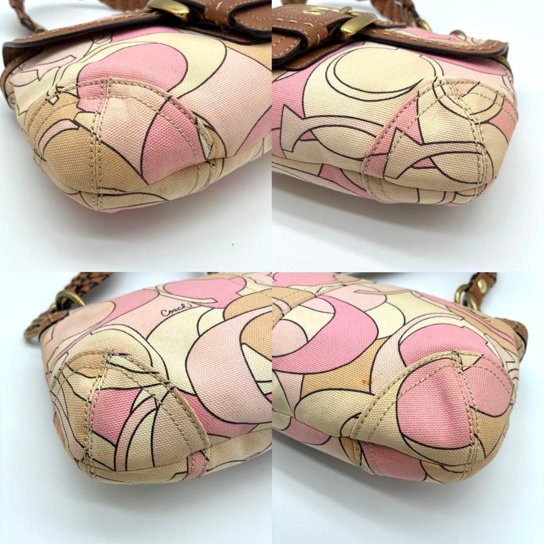 希少 COACH コーチ　マルチカラー　ワンショルダーバッグ　ソーホー