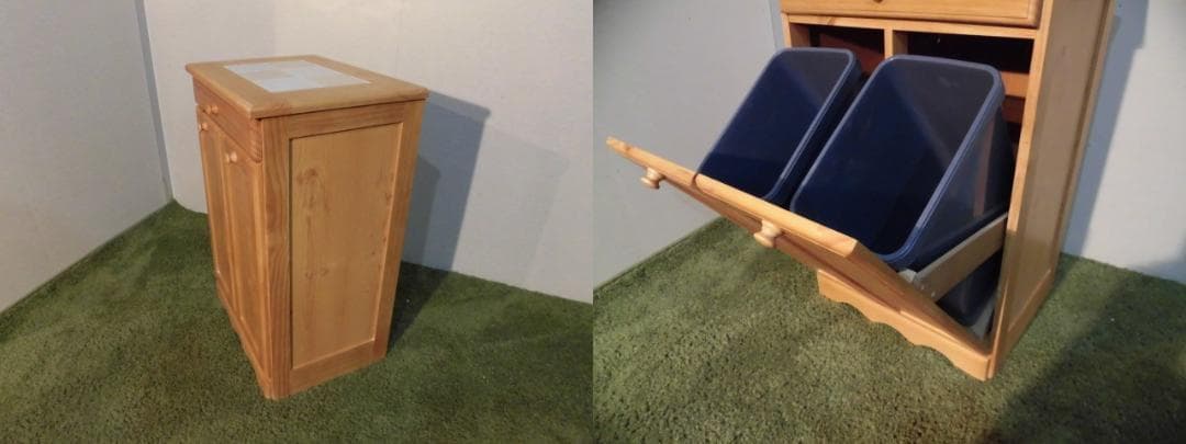 送料無料/アウトレット/新品★カントリー調★分別ダストボックス（2分別）