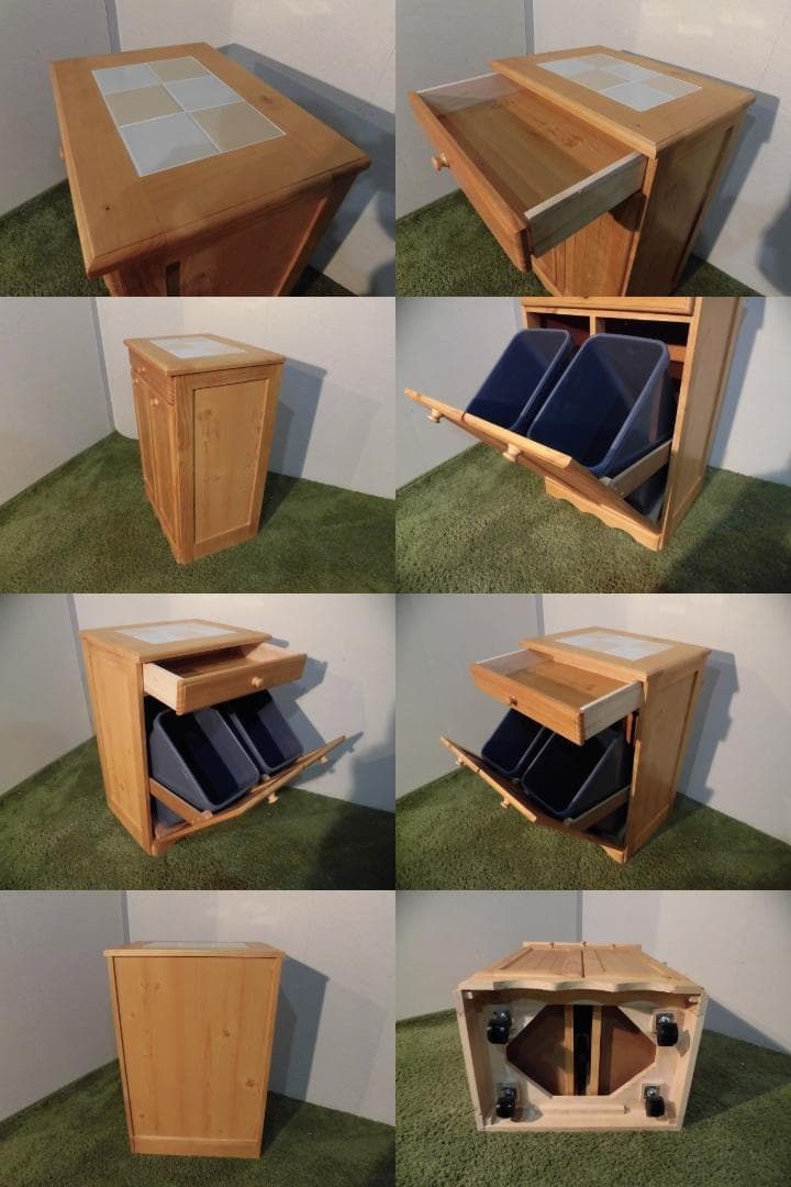 送料無料/アウトレット/新品★カントリー調★分別ダストボックス（2分別）