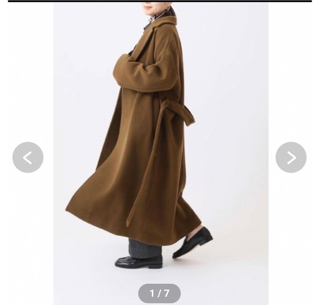 JOURNAL STANDARD ダブルモッサロングコート　ブラウンMサイズ