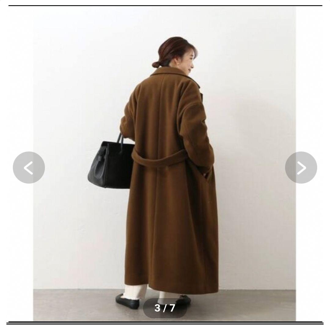 JOURNAL STANDARD ダブルモッサロングコート　ブラウンMサイズ