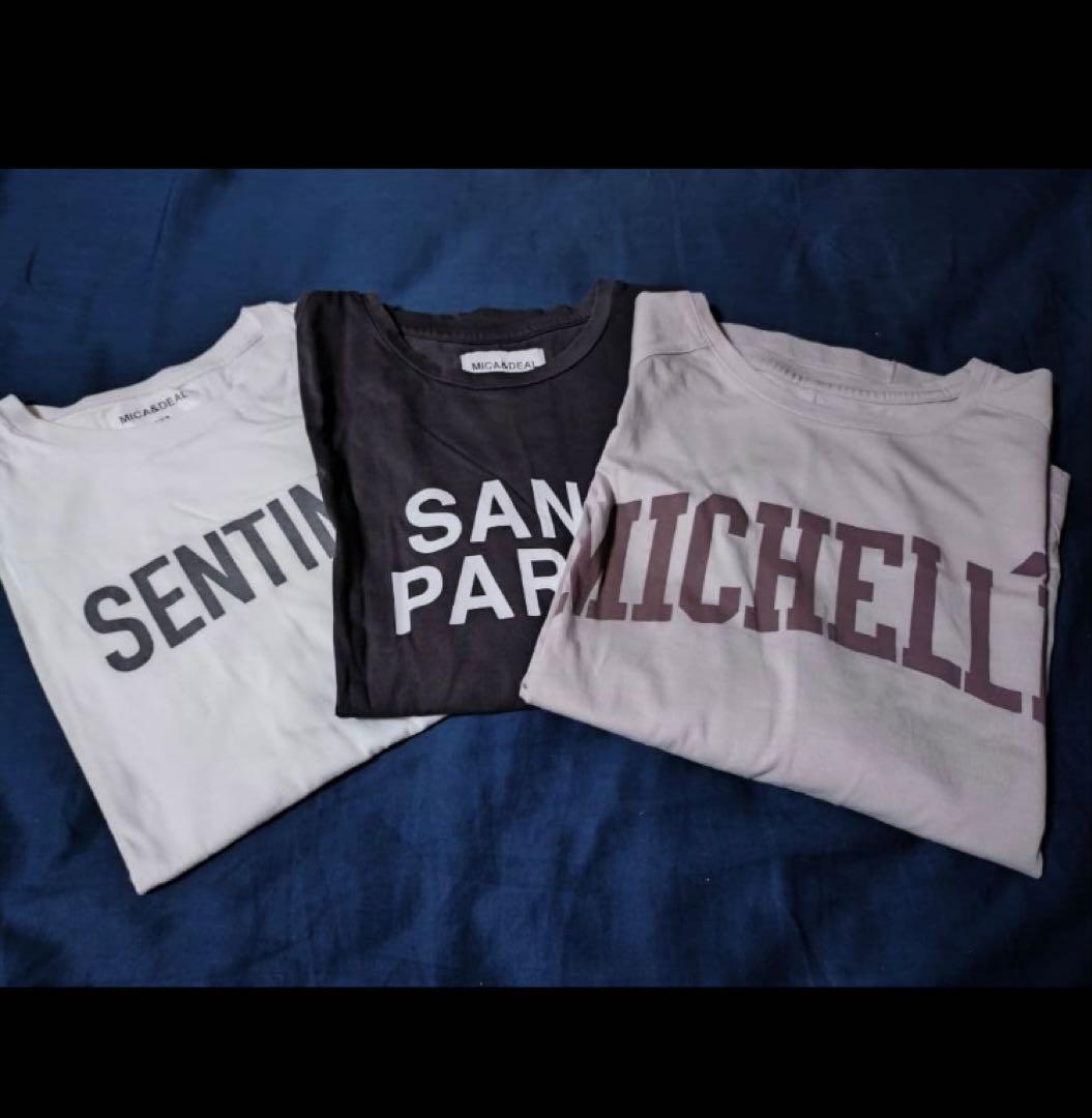 マイカアンドディール　ホワイト他、プリントTシャツ 3枚セット