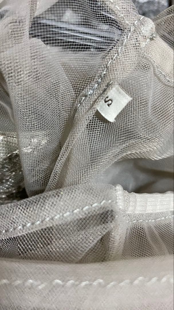 LEJA チュールオフショルダー花柄|ラインドレスワンピース 2点セット