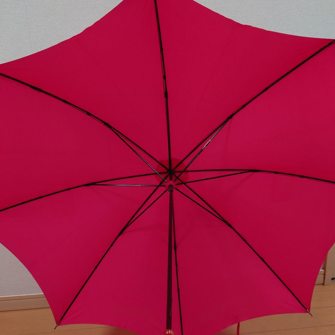 英国製高級傘FOX UMBRELLAS フォックスアンブレラレッド〜ピンク長傘