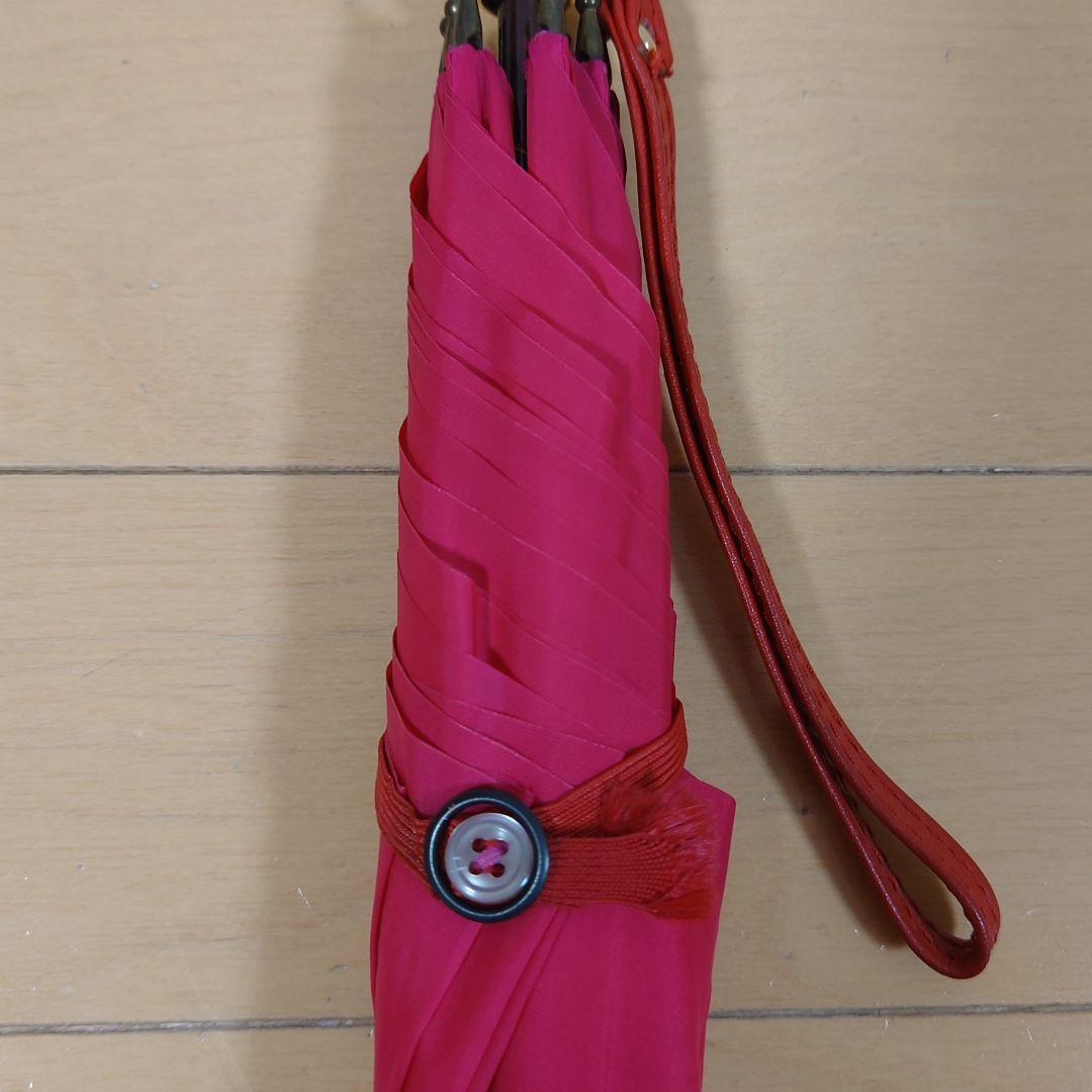 英国製高級傘FOX UMBRELLAS フォックスアンブレラレッド〜ピンク長傘
