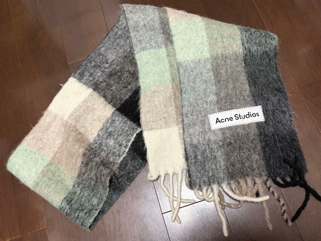 【Acne Studios】アクネストゥディオズ／モヘアチェック柄マフラー