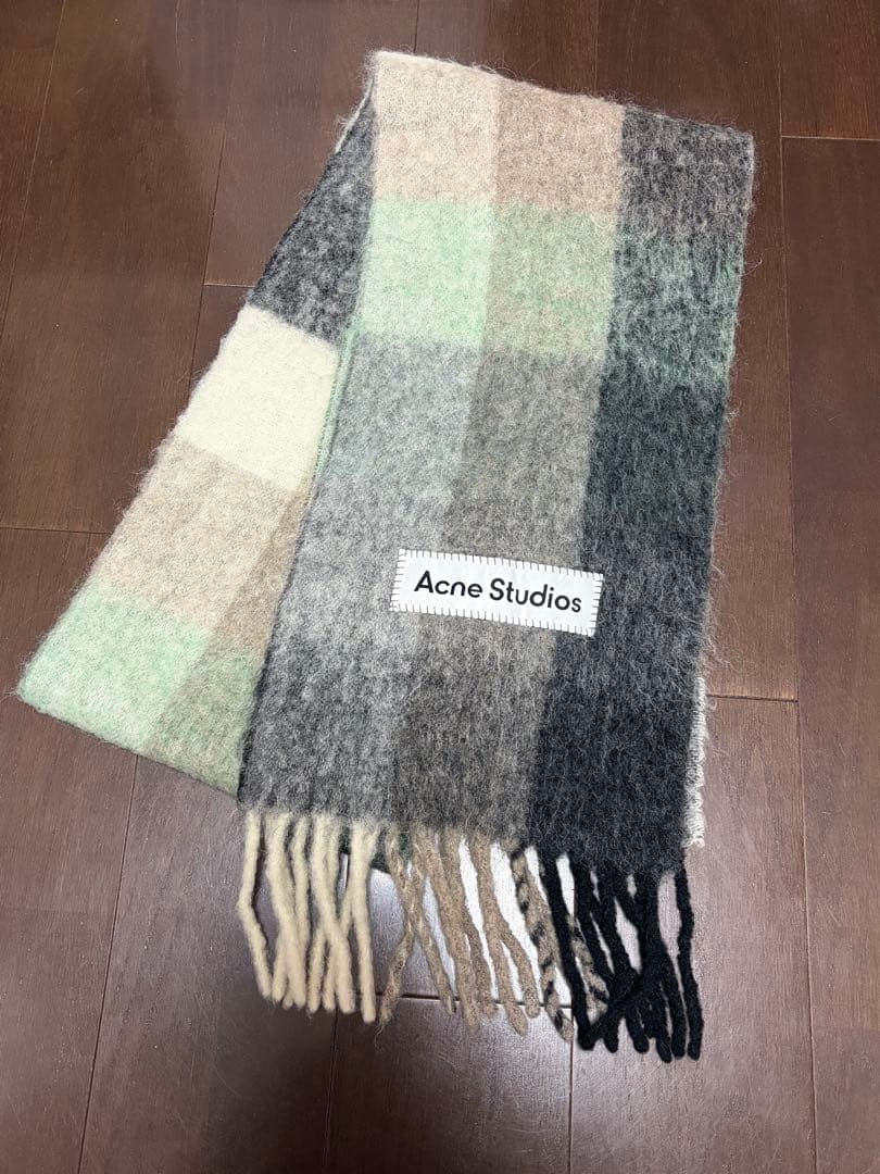 【Acne Studios】アクネストゥディオズ／モヘアチェック柄マフラー