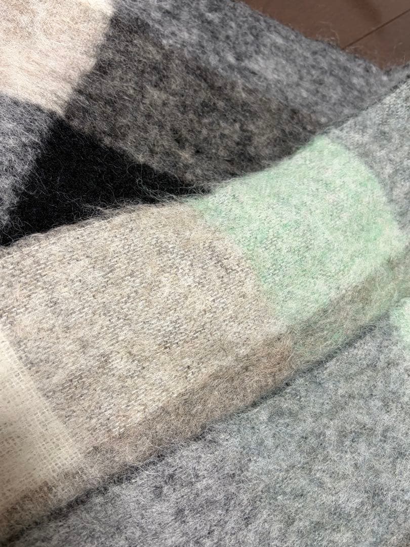 【Acne Studios】アクネストゥディオズ／モヘアチェック柄マフラー