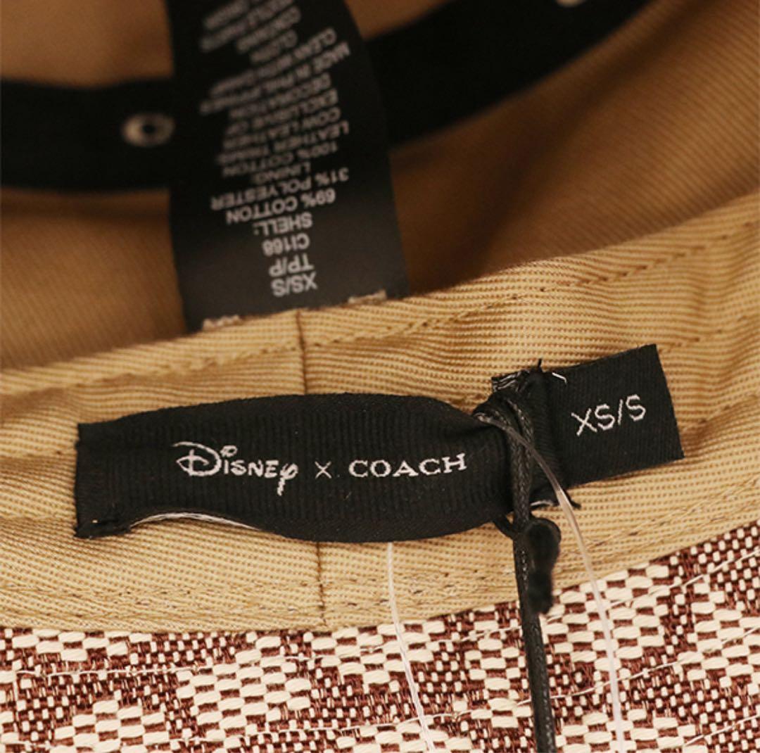 コーチ COACH バケットハット ブラウン系 シグネチャー×ミッキー 保存袋