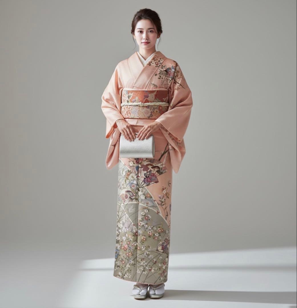 正絹　友禅　訪問着　フルセット 美品　袷　イ9981