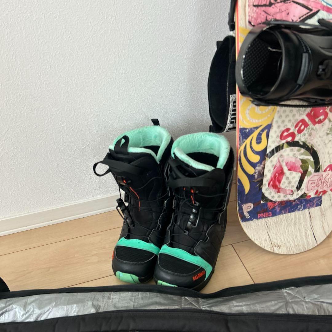 ルー様⭐︎スノボ ボードセット ブーツ(サロモン25.5cm) バインディング付き