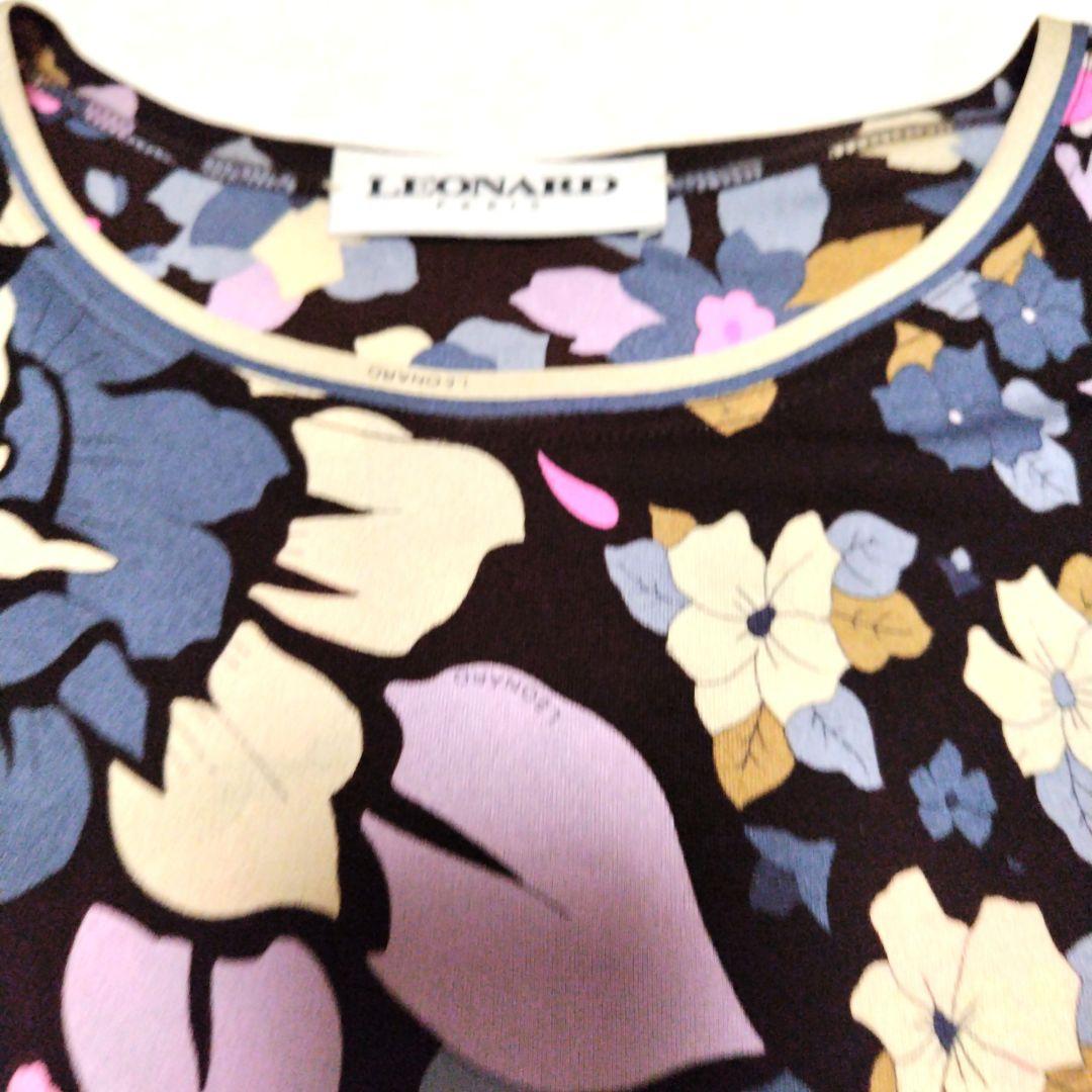 LEONARD PARIS レオナールカットソー　シルク花柄　40