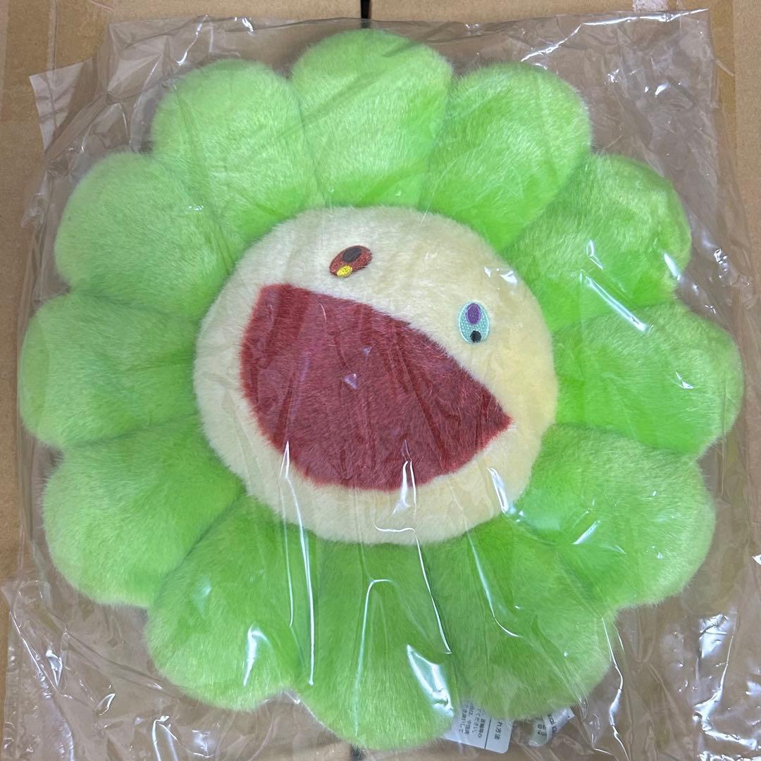 新品　村上隆　お花　クッション　30cm グリーン　フラワー　カイカイキキ