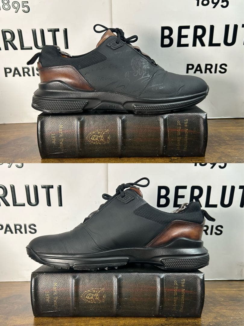 美品 BERLUTI SWING ゴルフシューズ レザー × ファブリック　7