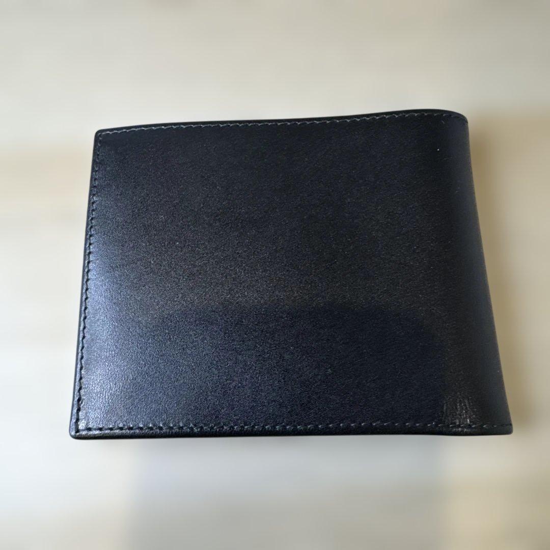 未使用　エッティンガー　二つ折りサイフ　ブラック×パープル