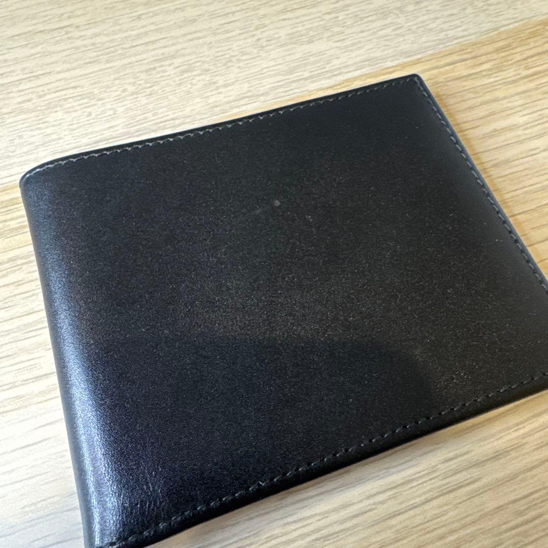 未使用　エッティンガー　二つ折りサイフ　ブラック×パープル